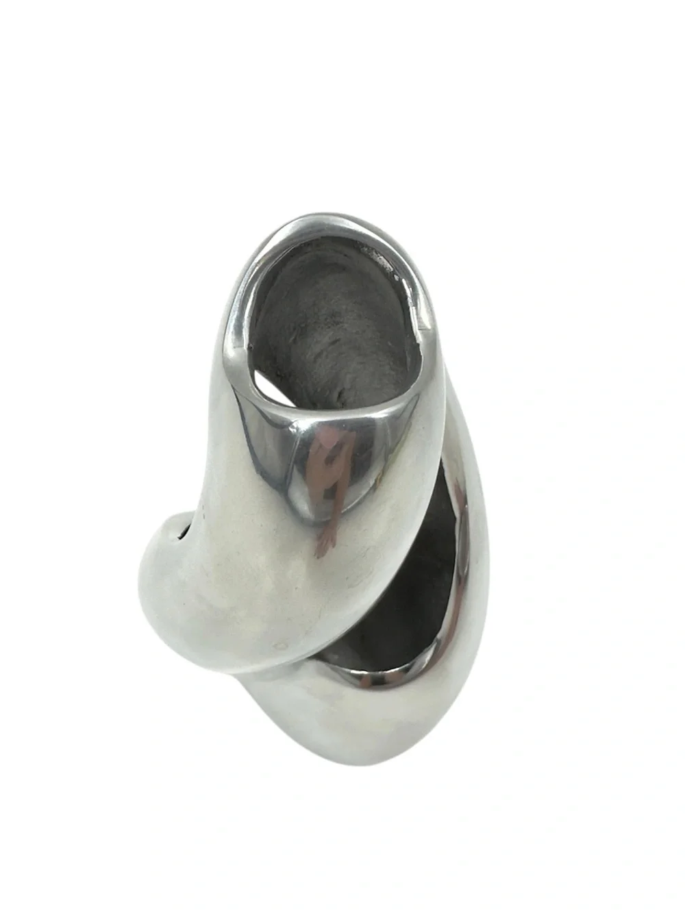 Nambe Pebble Twist Bud Vase Steve Cozzolino MT0590 Silver Aluminum Alloy MCM